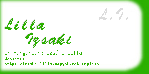 lilla izsaki business card